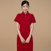 Toast robe Young Young Female Temperance Retro Improved Chinese dress engaged to marry high sense dress