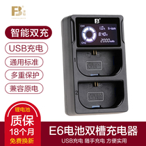 Fengbiao Canon LP-E6 Dual Charger EOS R R5 Micro single charger 5D4 90D 70D 60D 5D2 5D3 6D 80D 7D 6D