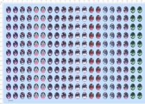 81219 Full - plate Eye Model Eye Sticker Model Doll Hand Clay A4