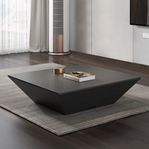 Profiled Tea Table Nordic Creative Styling Modern Minima Black Oak Wood Grain Guest Hall Furniture Rock Plate Square Tea Table