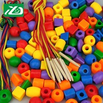 Autistic Children Training Toys Rehabilitation Young Children Strings of beads Building Blocks Beneficial Baby Wearing Beads Thread Fine Action