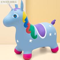 Horse jumping children inflatable horse toys riding 1 year old to train baby to ride the baby to shake the horse