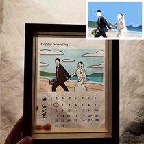 Hand drawn transparent photo frame girlfriend to celebrate the wedding anniversary of the 520 Mothers Day gift
