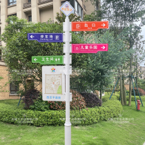 Xinjiang outdoor guide sign scenic spot sign sign guide sign guide stainless steel street sign custom community stand
