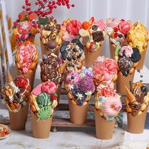 Simulation egg waffle ice cream model Hong Kong style egg waffle ice cream sample display decoration shooting props customization