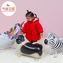 Animal Balloon Walking Walking Pig Standing Cartoon Shape Pet Balloon Inflatable Helium