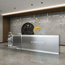Net red shop creative stainless steel cash register small clothing barber shop small bar table company front desk reception counter