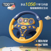Childrens co-driven steering wheel toy simulation simulation of car baby car carrying girlfriend girl adult boy