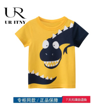 Brand discount store store dedicated cabinet for childrens clothing summer boys cotton short - sleeved T - shirt coat