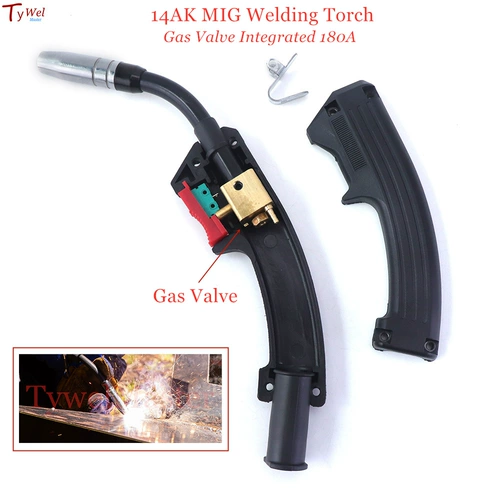 14AK MIG Torch MAG Welding Push Gun Air Cooled Gas Valve Int