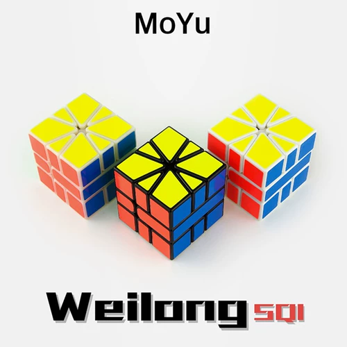 Moyu Weilong Vierkante-1 Magic Cube Черный пластик SQ1 Speed