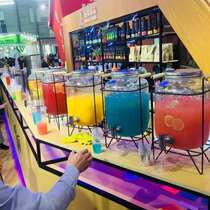Self-service beverage barrel juice can glass bottle net red bubble wine barrel with faucet cola barrel fruit tea barrel beer container