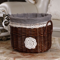 Jiangnan bamboo rhyme bamboo Wicker rattan non-plastic snacks clothes storage basket laundry basket basket dirty clothes bucket