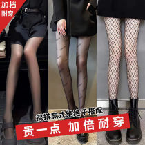 Japanese thick wood black filament jk fishing net socky sexy pure naked alphabet socks female pantyhose spring and summer tide