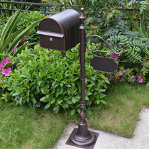 European-style wrought iron villa mailbox letter newspaper box post box outdoor rainproof inbox postcard box wedding props mailbox