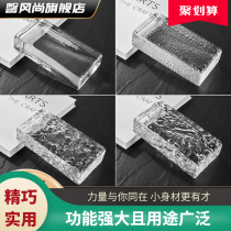 Hunan Xinfengshang hot-melt glass brick crystal brick single-sided ice pattern transparent partition wall solid super white square