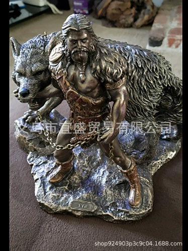 跨境挪威神像norse GOD TYR and THE树脂装饰品摆件神话摆件设计