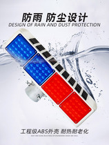 Flash light solar warns LED strong light construction site traffic signal road intersection road barrier light red blue