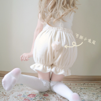 cherry tutu Cherry Rabbit Lolita Rabbit Tail Pumpkin Trousers JK Butterfly Warm Trousers in autumn and winter
