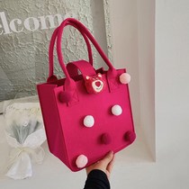 Felt handbag fashion going out non-woven lunch box bag womens environmental protection shopping canvas mommy small bag