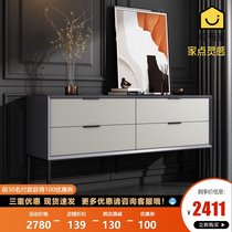 Entrance cabinet Modern simple home light luxury decorative cabinet wall entrance door foyer bedroom bucket cabinet Italian minimalist side cabinet