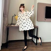 Pregnant women spring suit fashion dress trendy mom personality 2021 pregnant women skirt early spring top foreign style
