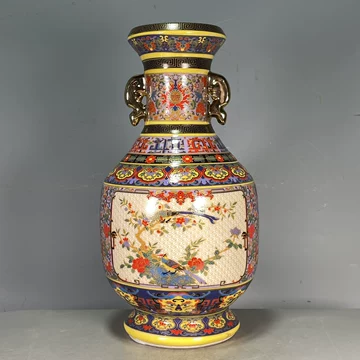 清雍正景德镇窑粉彩蝠桃纹瓶-清雍正景德镇窑粉彩蝠桃纹瓶促销价格、清