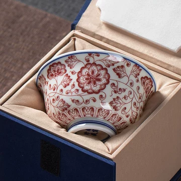 景徳鎮七丞堂陶磁青花釉里紅双獅滾繡球二才蓋碗 茶碗 煎茶器 新品未使用 景徳鎮 青花釉里紅三才蓋碗 茶碗 煎茶器 未使用品 中国