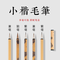 Hairpin small Kai brush professional grade wolf suit and small number Scribe pen pen special beginner practice writing small character fine pen Chinese painting outline pen soft Pen Calligraphy copybook introduction
