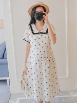 Pregnant womens dresses Summer new fashion small fresh nursing dress Tide mother temperament age reduction pregnant womens summer skirts