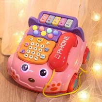 Childrens phone toy simulation landline girl baby music baby mobile phone puzzle early education multifunctional boy Machine