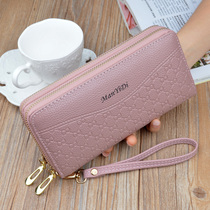 Womens wallet womens long multifunctional wallet 2019 new fashion double zipper card bag clutch wallet tide