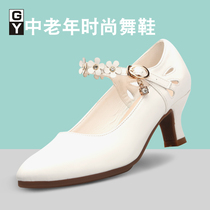 GY Modern Dance Shoes adult national standard waltz tango friendship square dance shoes high heel soft sole summer