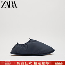 ZARA autumn new mens shoes navy blue portable quilted home casual shoes 12742820010
