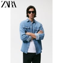 ZARA autumn winter new mens casual loose denim long sleeve shirt 06987340427