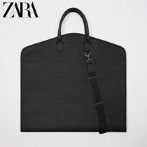 ZARA Spring New Pint Mens Bag Black Embossing Large Capacity Suit Bag Handbag 3126820040