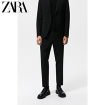 ZARA early autumn new mens black texture suit casual trousers 05630118800