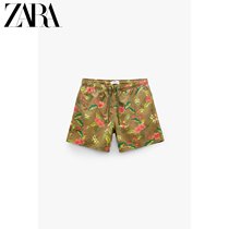 ZARA summer new mens flower printed swimming trunks beach pants 08574317707