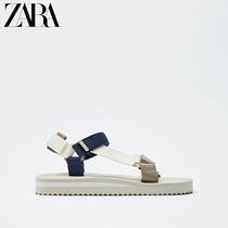 ZARA autumn new mens shoes gray and white stitching technology fabric casual sandals 12735821120