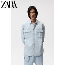 ZARA autumn winter new mens casual loose denim long sleeve shirt 06987340406