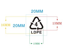Outlet Plastic Bag bag with 4LDPE eco-friendly patch circular logo with OPP bag recycled label 1400 RMB30
