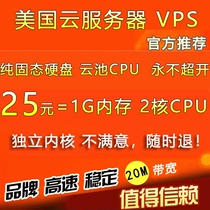 US VPS cloud server leases Sino-US direct connection CN2 line overseas cloud host solid state drive independent IP