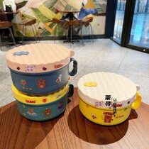 Japanese girl heart cute bento lunch box 304 stainless steel insulation bowl large capacity office worker student instant noodle bowl g