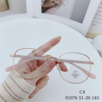 Milk tea orange flavor Square round frame plain Joker myopic eye frame female Korean version tide with a few hundred match big face thin