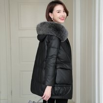 Hainings fur coat for a long 2021 winter - coat for a new sheep - skin fox - collar fur