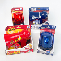 Children Horn Police Lights Toy Megaphone Police Car Over Home Sound Light Siren Boy Gift Magnetic Fire
