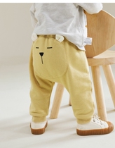 Bala Baby Spring Autumn Slim baby long pants male and female child Tai pp jeans Harun trousers for outside wearing pure cotton casual pants