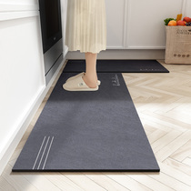 Kitchen floor mat Rub-free cleaning anti-dirty floor mat Oil-absorbing water-absorbing household strip non-slip oil-proof waterproof carpet