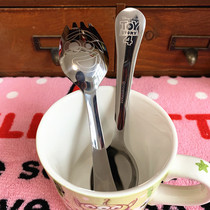 Cute Toy Story fork fork cartoon stainless steel one fork spoon dessert fruit fork spoon salad fork spoon
