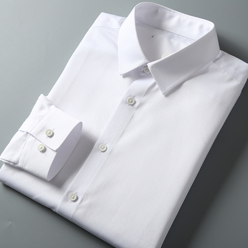 无缝压胶工艺衬衫男长袖商务休闲白衬衫高阶工装白领职业装长衬衣